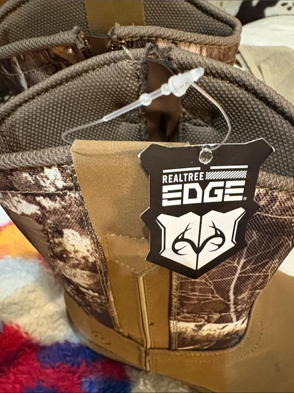 Kids Tan Camo Pull-On Boots